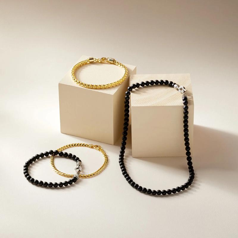 Men&#39;s Curb Bracelet in Vermeil, 5MM – Image 5 of 5