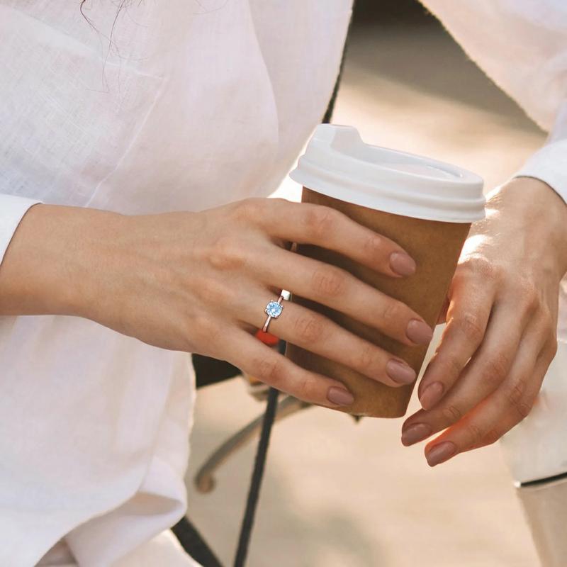 Blue Topaz Ring in Sterling Silver – Image 5 of 7