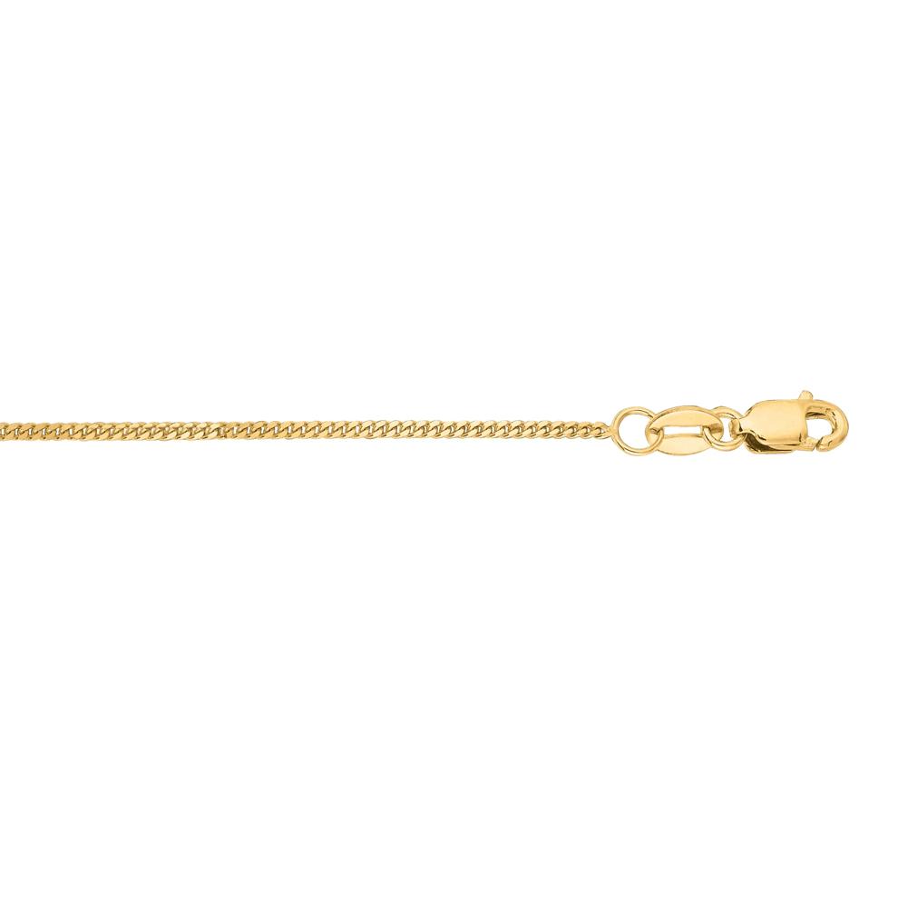 Polished Diamond-Cut Gourmette Chain in 10K Yellow Gold, 18" – Image 2 of 2