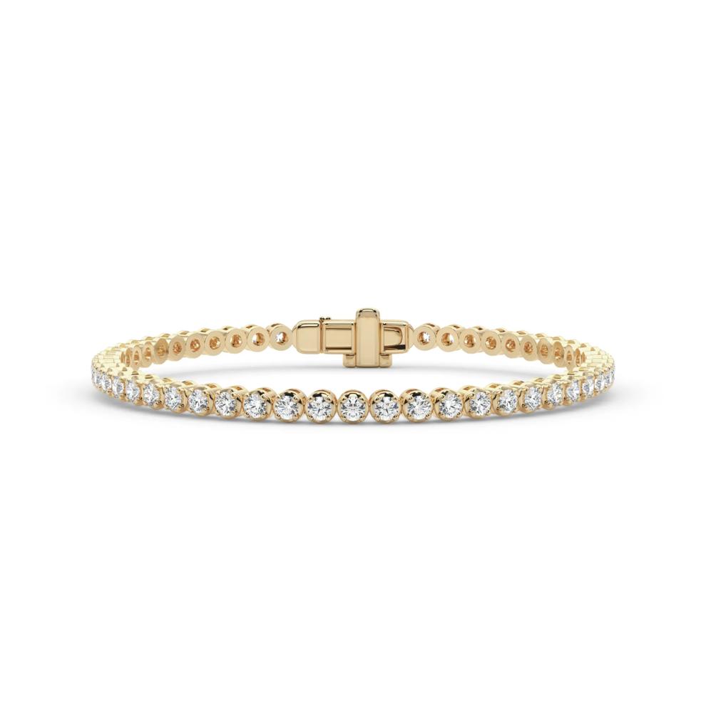 Lab Grown Diamond Tennis Bracelet in 14K Yellow Gold (4 ct. tw.) – Image 1 of 4