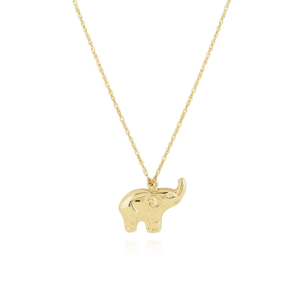 Elephant Pendant Necklace in 14K Yellow Gold – Image 1 of 4