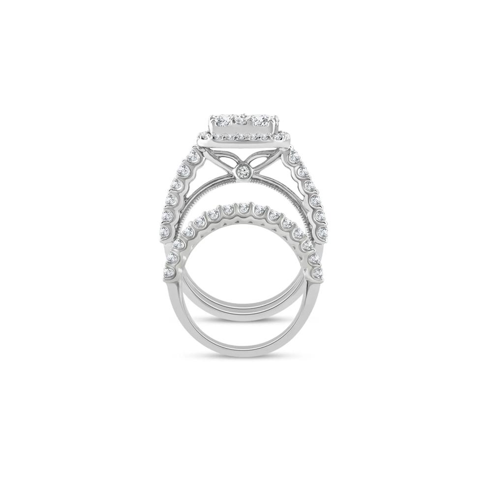 Lab Grown Multi-Diamond Engagement Ring Set in 10K White Gold (3 ct. tw.)  – Image 2 of 4