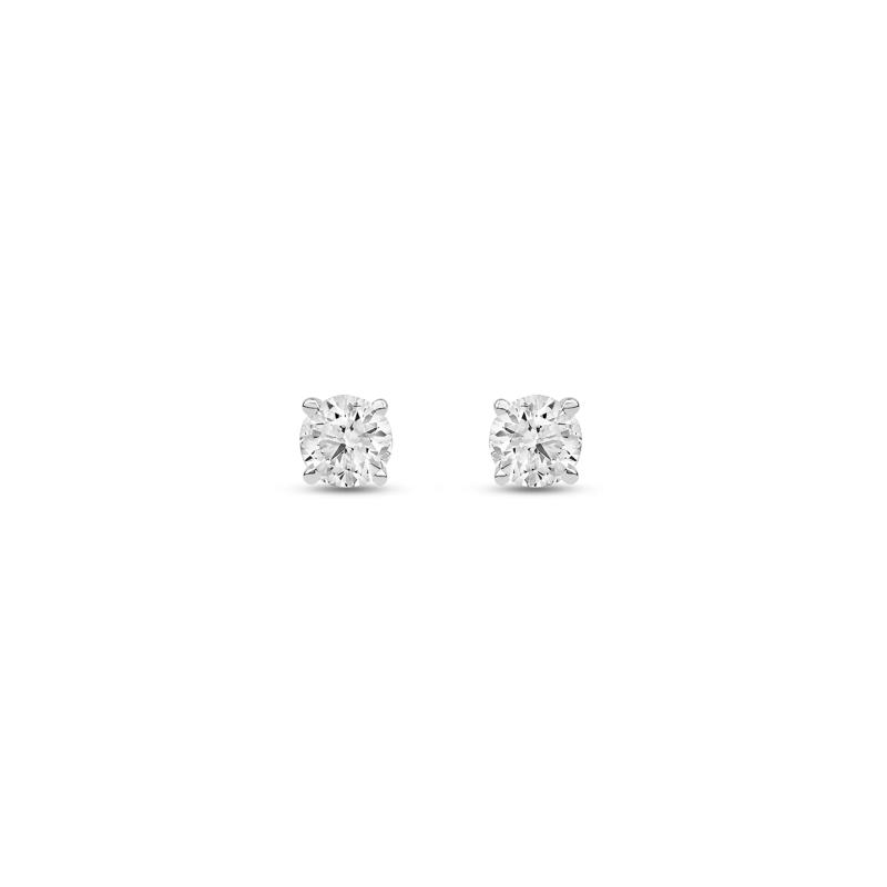 Lab Grown Diamond Round Solitaire Stud Earrings in 14K White Gold &#40;1/4 ct. tw.&#41;  – Image 2 of 3
