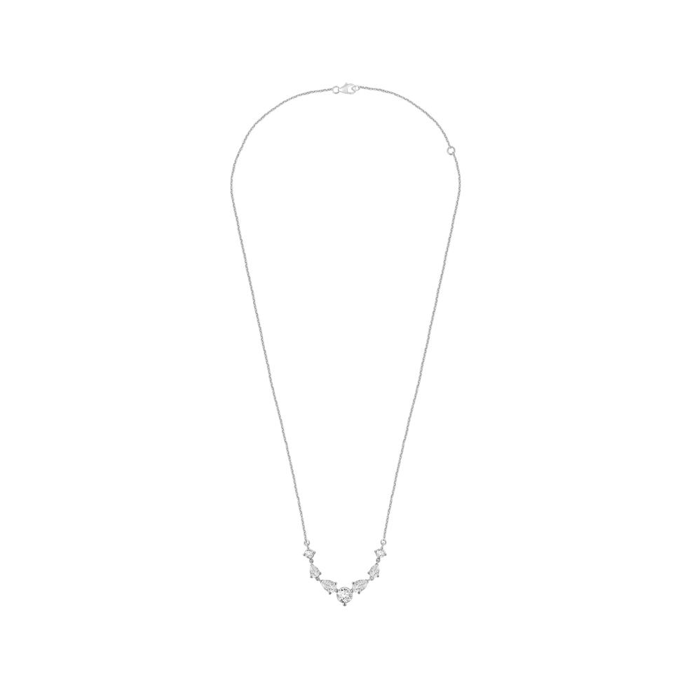 Lab Grown Diamond Graduated Frontal Pendant Necklace in 14K White Gold (1 1/2 ct. tw.) – Image 2 of 4