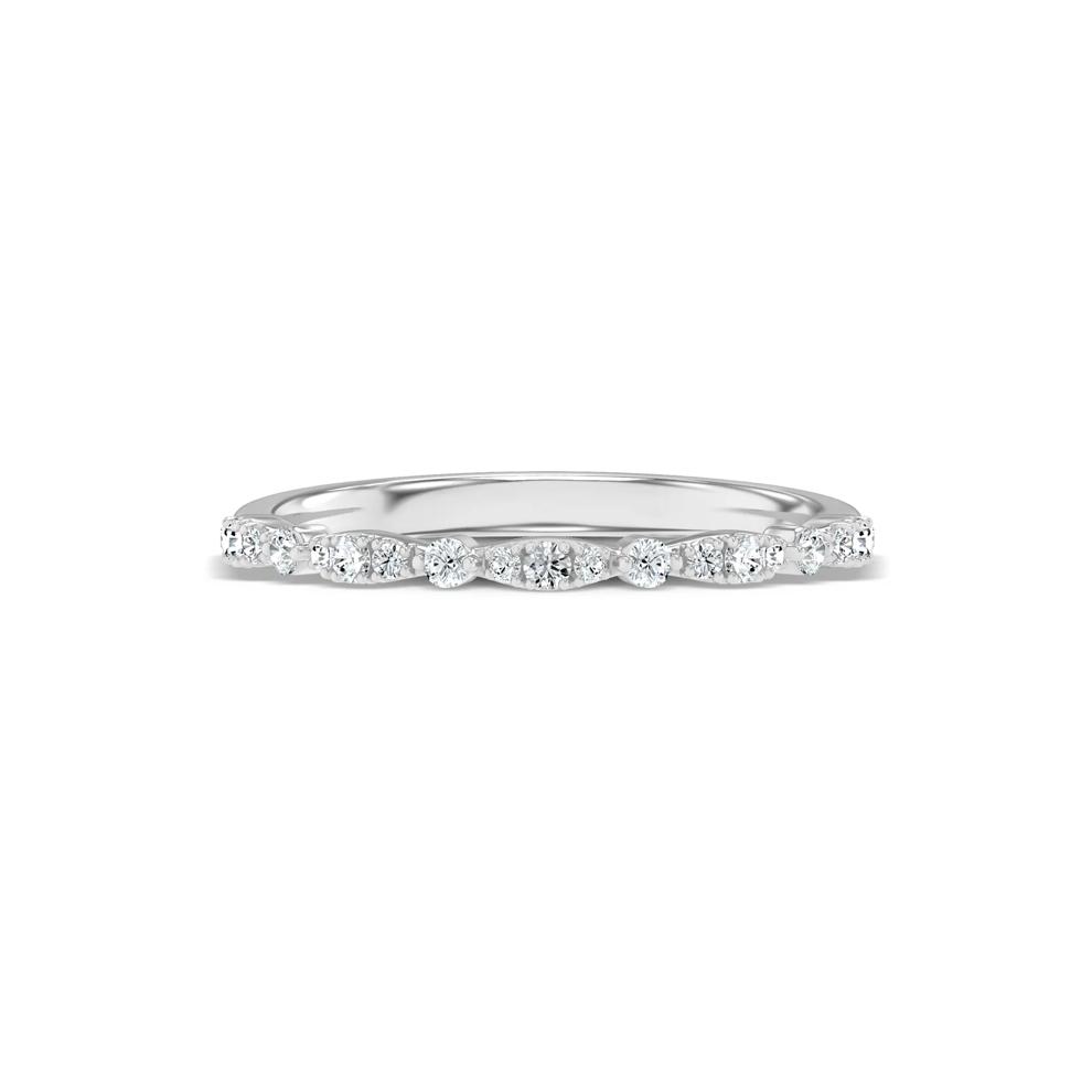 Lab Grown Diamond Stack Band in 10K White Gold (1/7 ct. tw.) – Image 1 of 4