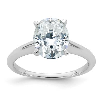 Lab-Created Moissanite Oval Solitaire Ring