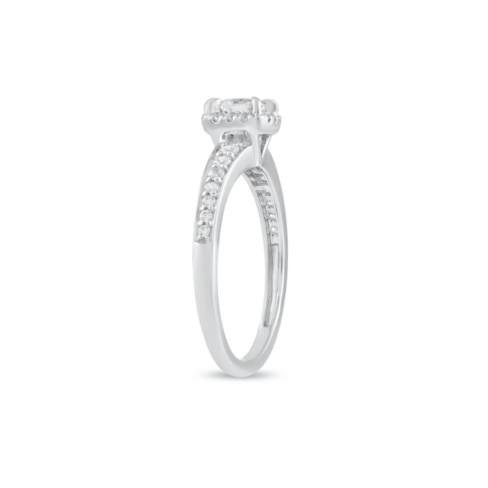 Diamond Round Center Engagement Ring in 10K White Gold (1/2 ct. tw.) – Image 3 of 4