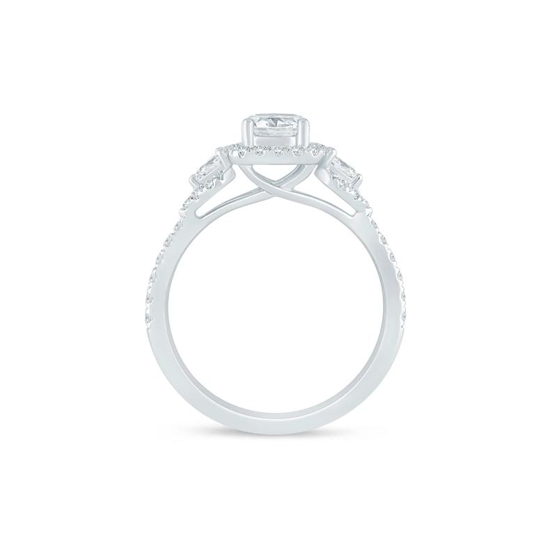 Lab Grown Diamond Round Engagement Ring in 14K White Gold &#40;1 ct. tw.&#41; – Image 2 of 3