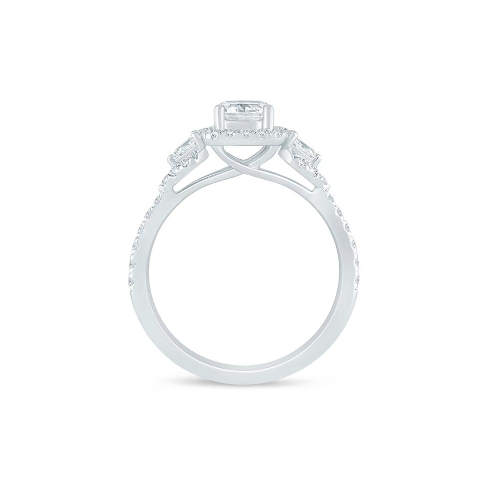 Lab Grown Diamond Round Engagement Ring in 14K White Gold (1 ct. tw.) – Image 2 of 3