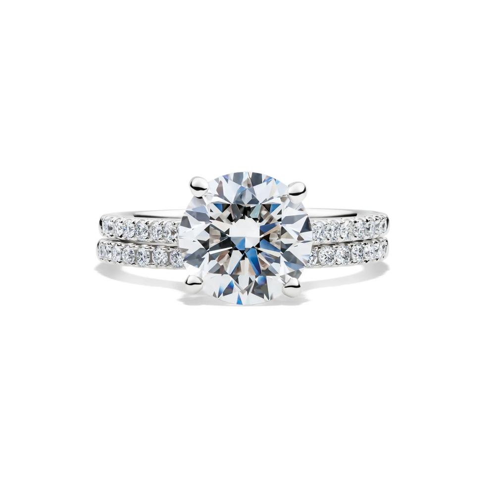 Lab Grown Diamond Wedding Set in 14K White Gold (3 &frac12; ct. tw.) – Image 1 of 7