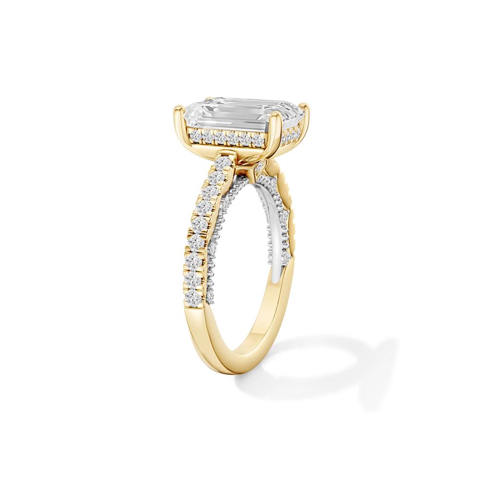 Eliza Lab Grown Diamond Engagement Ring in 18K Yellow &amp; White Gold (4 1/2 ct. tw.) – Image 4 of 4