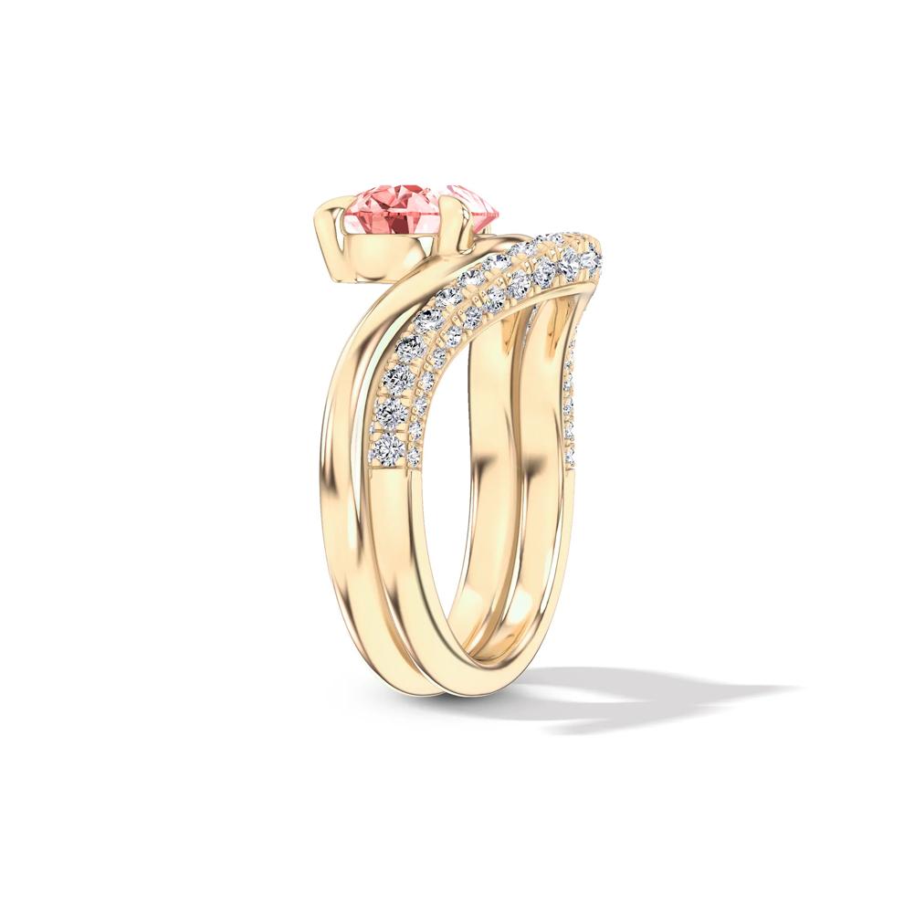 Pink Lab Grown Diamond Pear-Shaped Engagement Set in 14K Yellow Gold (2 5/8 ct. tw.) – Image 3 of 6