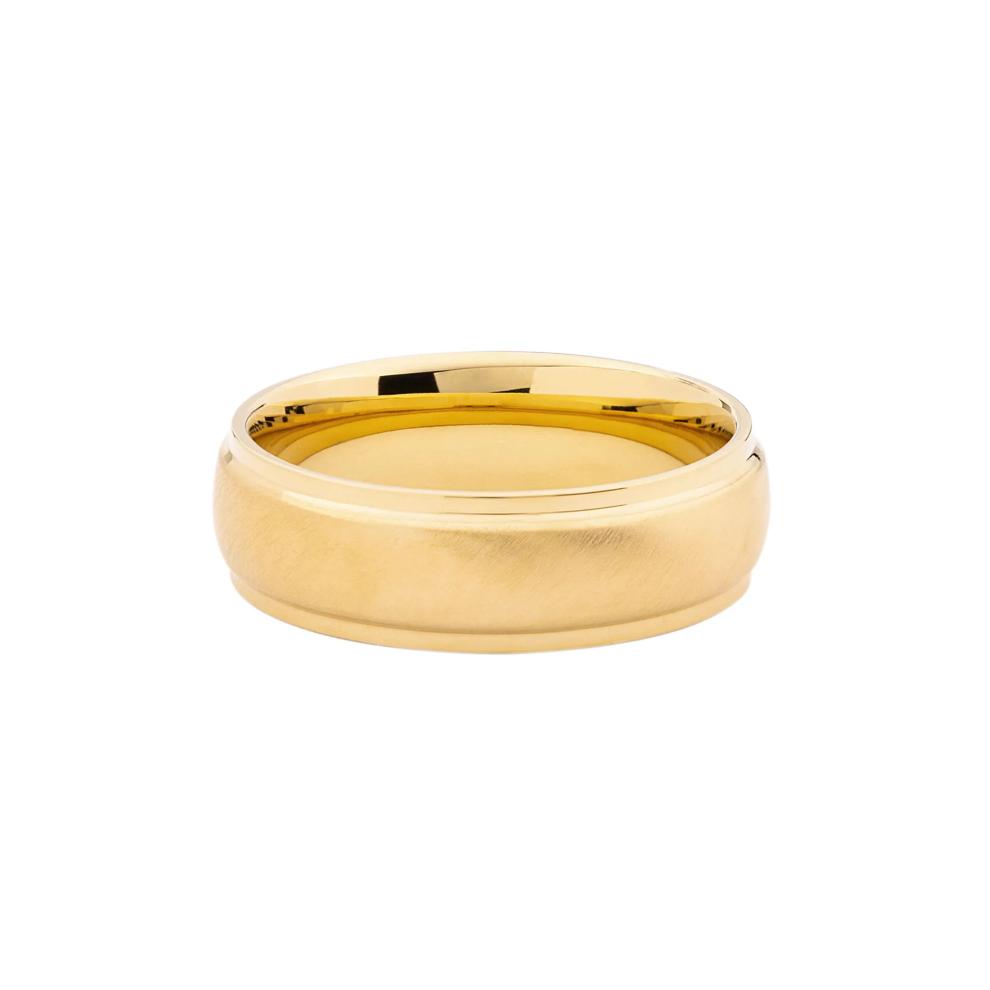 Men's Step-Down Band in 10K Yellow Gold – Image 1 of 3