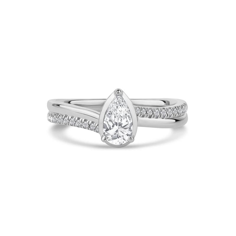 Pear-Shaped Diamond Engagement Ring in 14K White Gold &#40;5/8 ct. tw.&#41; – Image 1 of 4