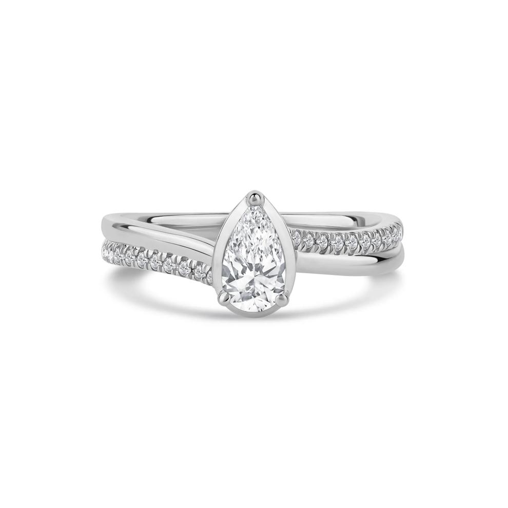 Pear-Shaped Diamond Engagement Ring in 14K White Gold (5/8 ct. tw.) – Image 1 of 4