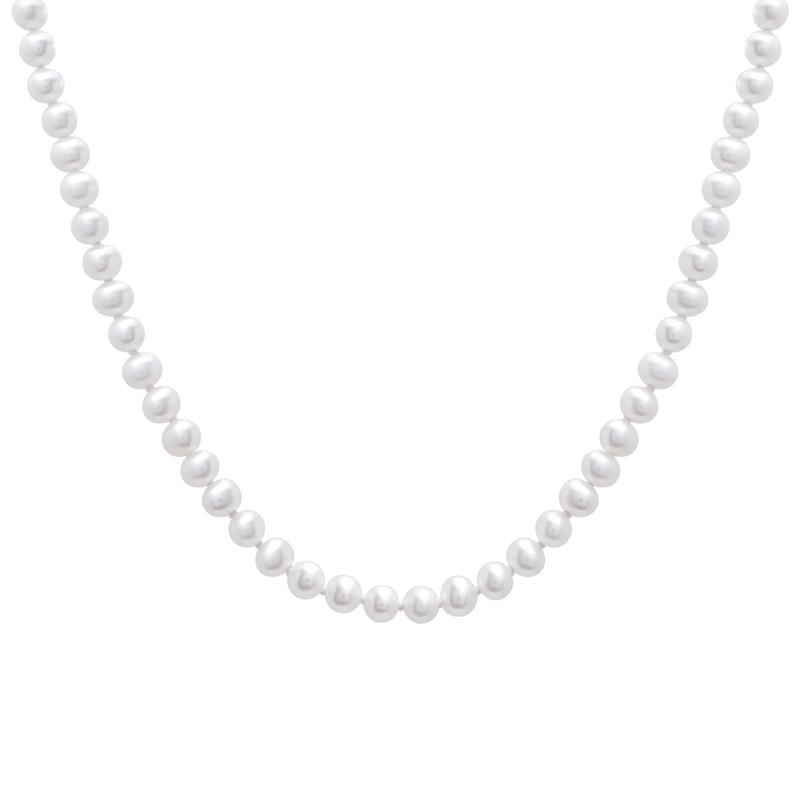 Pearl Necklace with Vermeil Closure – Image 1 of 7