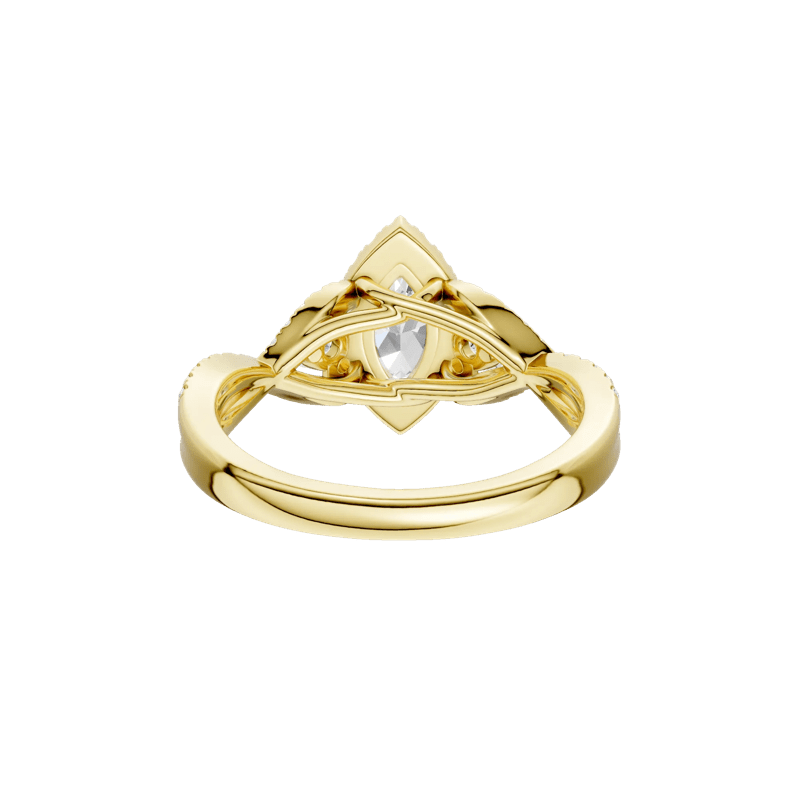 Diamond Marquise Halo Engagement Ring in 14K Yellow Gold &#40;1 ct. tw.&#41; – Image 5 of 5
