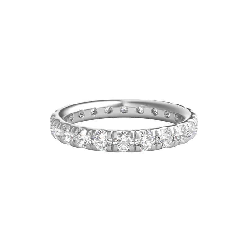 Lab Grown Diamond Comfort Fit Eternity Band in 14K White Gold &#40;2 ct. tw.&#41; – Image 1 of 4