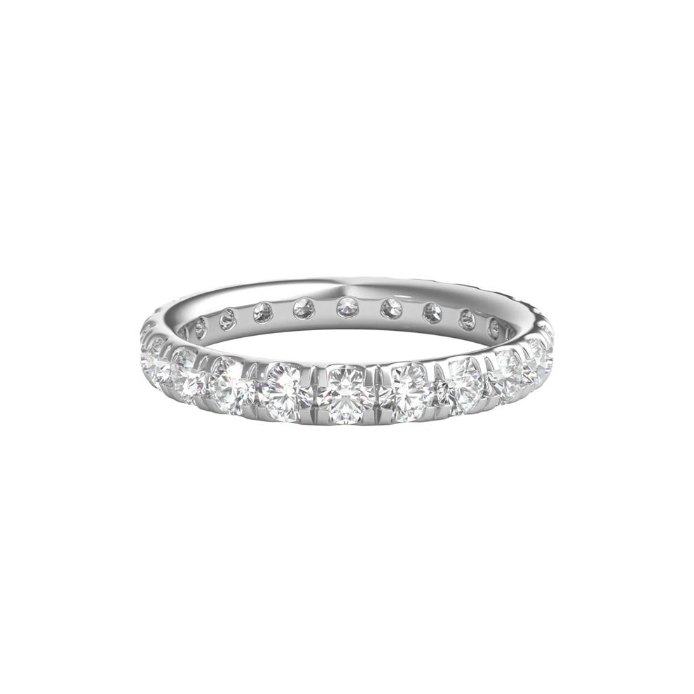 Lab Grown Diamond Comfort Fit Eternity Band in 14K White Gold (2 ct. tw.) – Image 1 of 4