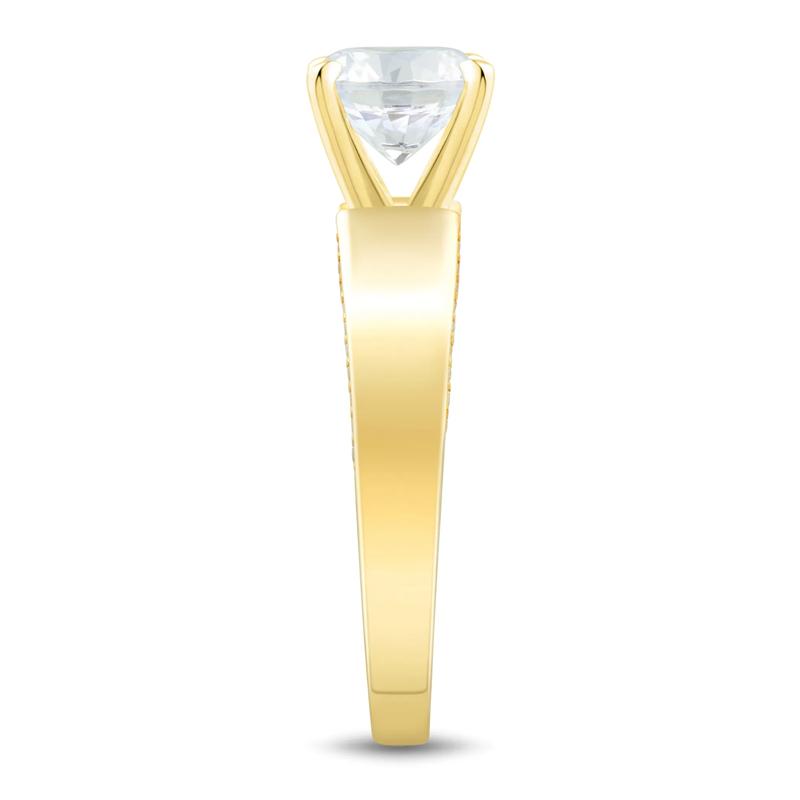 Diamond Semi-Mount Engagement Ring in 14K Yellow Gold &#40;1/8 ct. tw.&#41; &#40;Setting Only&#41; – Image 5 of 6