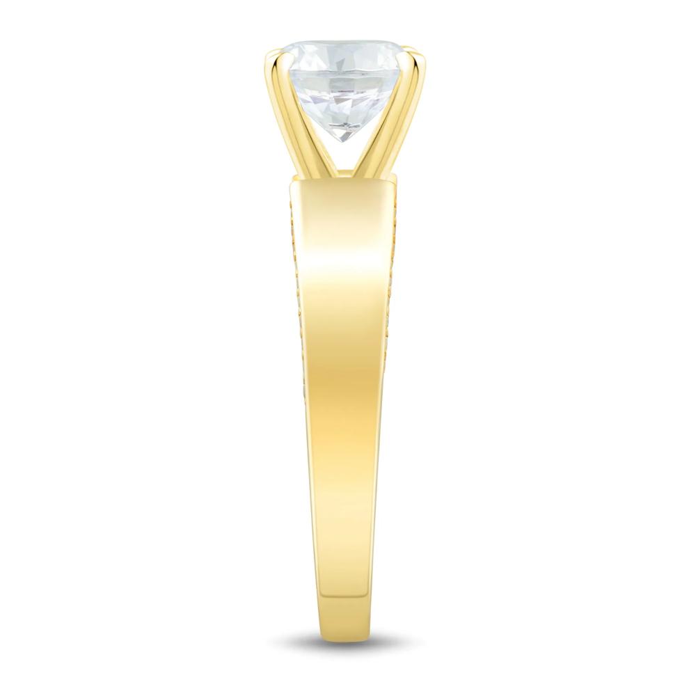 Diamond Semi-Mount Engagement Ring in 14K Yellow Gold (1/8 ct. tw.) (Setting Only) – Image 5 of 6