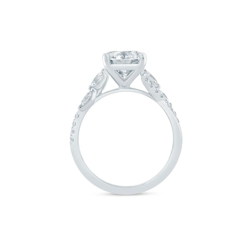Leah Lab Grown Diamond Engagement Ring in 14K White and Yellow Gold &#40;3 1/3 ct. tw.&#41; – Image 2 of 3