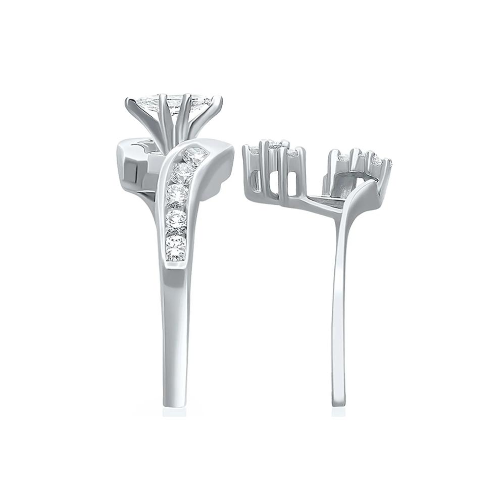 1 ct. tw. Diamond Engagement Ring Set in 14K White Gold – Image 3 of 4