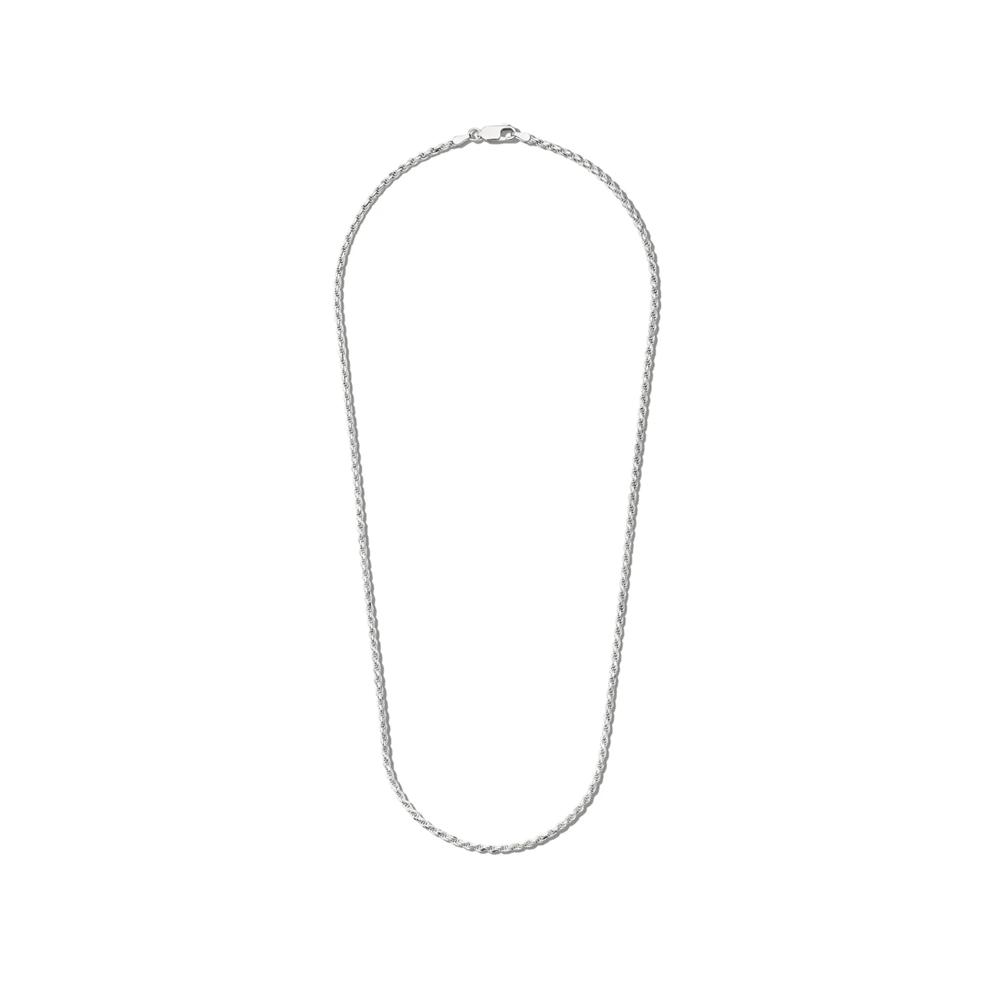 Diamond Cut Rope Chain in Sterling Silver, 20" – Image 2 of 5
