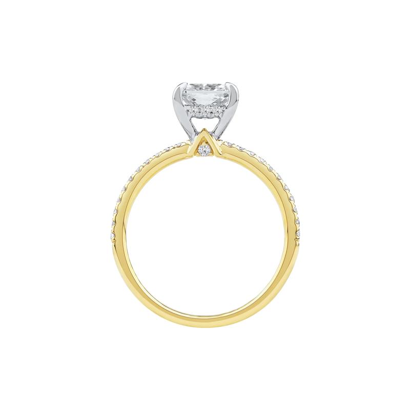 Anais Radiant-Cut Lab Grown Diamond Engagement Ring in 14K Yellow and White Gold &#40;2 1/4 ct. tw.&#41; – Image 2 of 4
