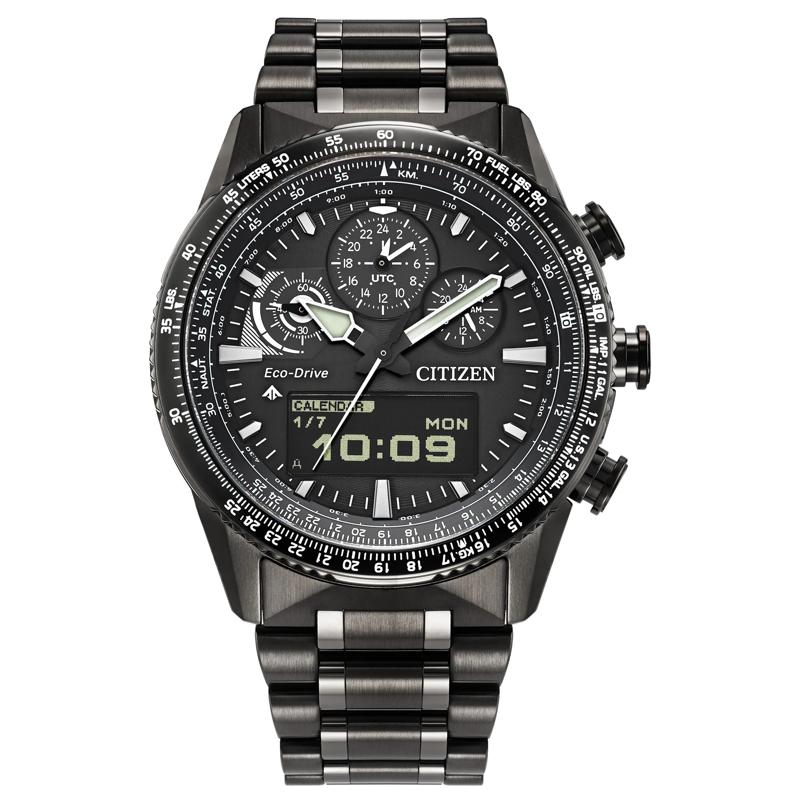 Men&#39;s Promaster Skyhawk Watch in Black-Toned Stainless Steel. – Image 1 of 3