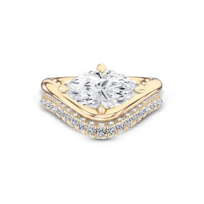 Lab Grown Diamond Marquise Engagement Set in 14K Yellow Gold (2 5/8 ct. tw.)