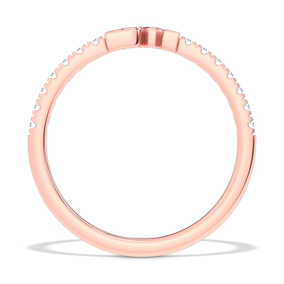 Diamond "Love" Stack Band in 10K Rose Gold (1/7 ct. tw.) – Image 2 of 4