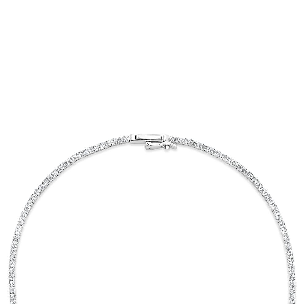 Diamond Graduated Riviera Tennis Necklace in 10K White Gold (5 ct. tw.) – Image 2 of 4