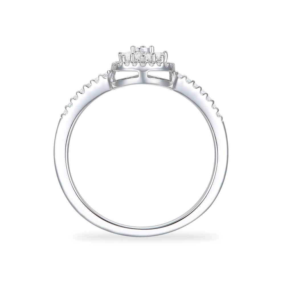 Diamond Pear-Shaped Promise Ring in Sterling Silver (1/4 ct. tw.) – Image 2 of 4