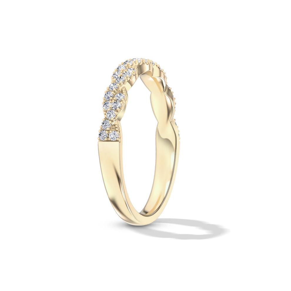 Lab Grown Diamond Twist Band in 10K Yellow Gold (1/3 ct. tw.) – Image 3 of 4