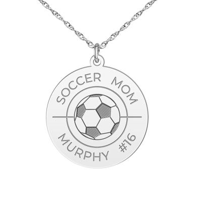 Personalized Round Sports Pendant