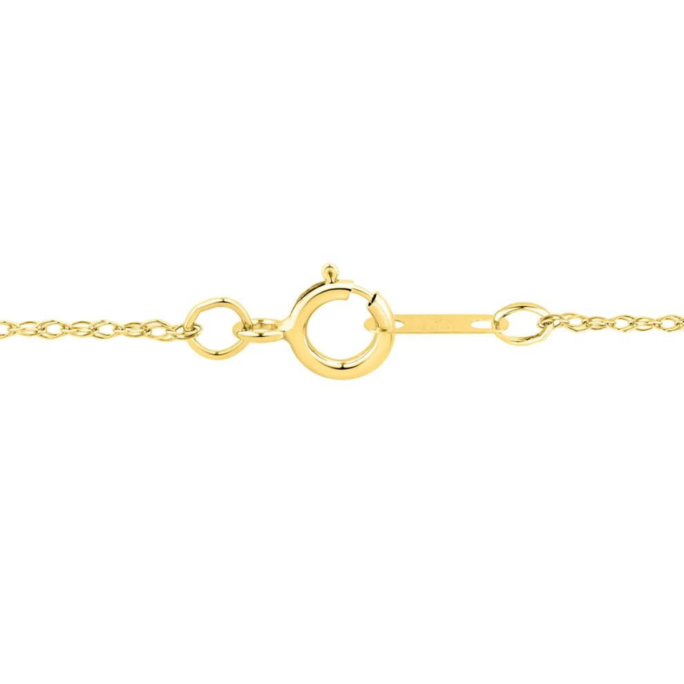 Lab Grown Diamond Round Heart Pendant Necklace in 10K Yellow Gold (1/2 ct. tw.) – Image 3 of 3