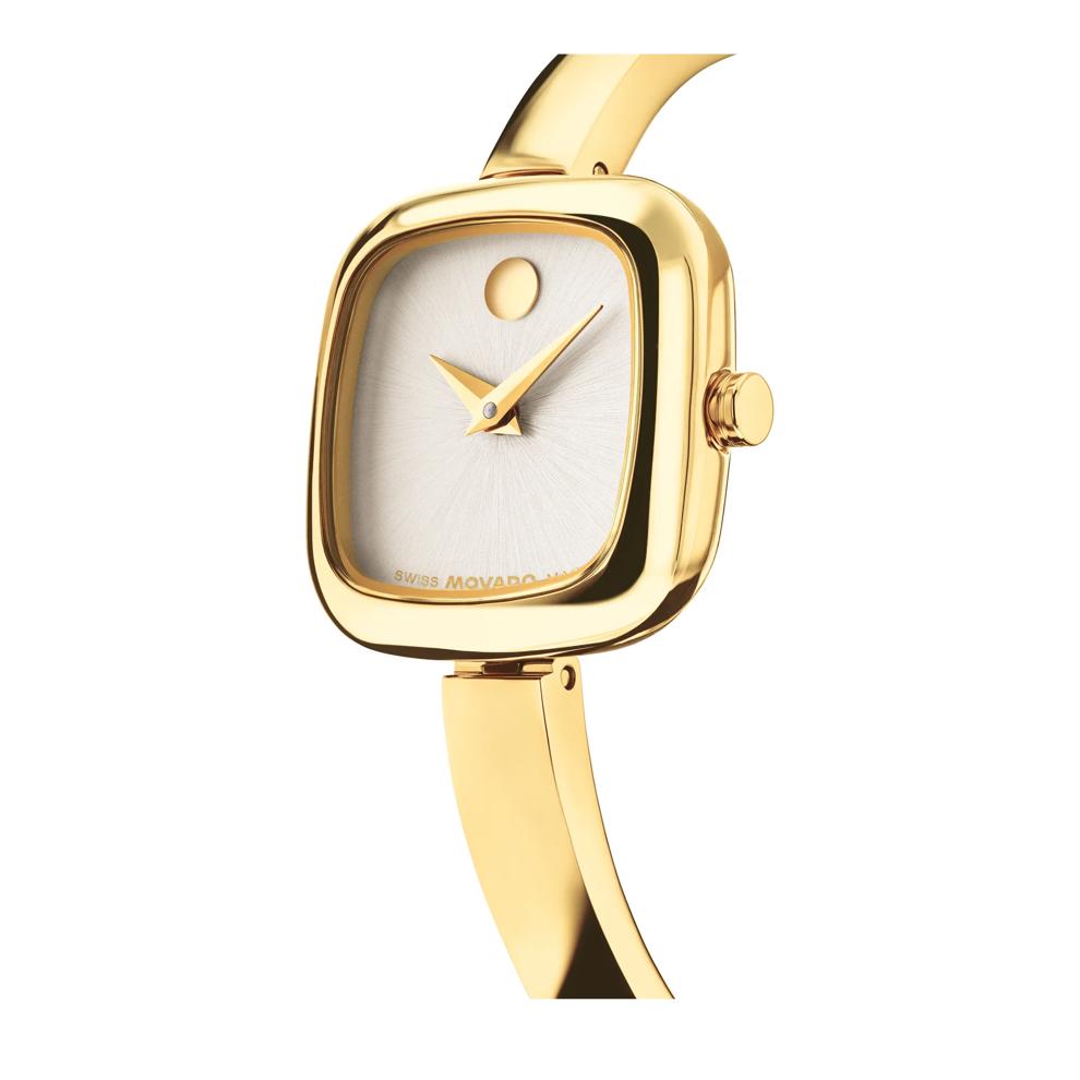 Ladies' Museum Watch With Yellow Gold-Toned Stainless Steel Bangle – Image 2 of 3