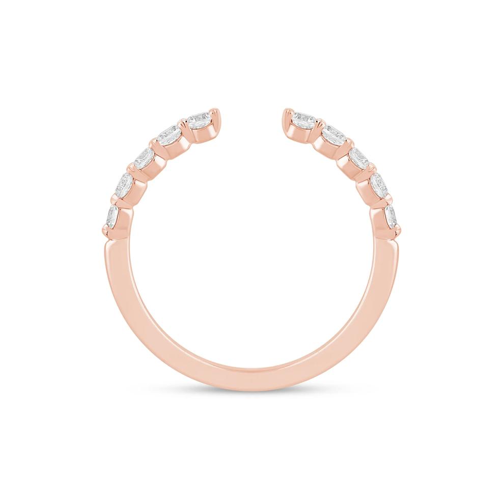 Lab Grown Round Diamond Open Band in 14K Rose Gold (1/2 ct. tw.) – Image 2 of 3