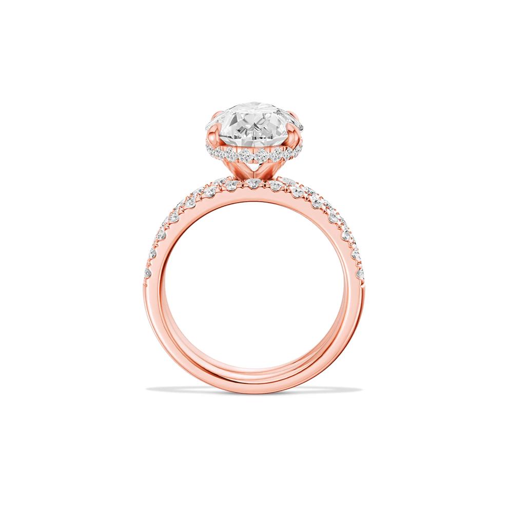 Lab Grown Diamond Pear-Shaped Bridal Set in 14K Rose Gold (5 ct. tw.) – Image 4 of 6
