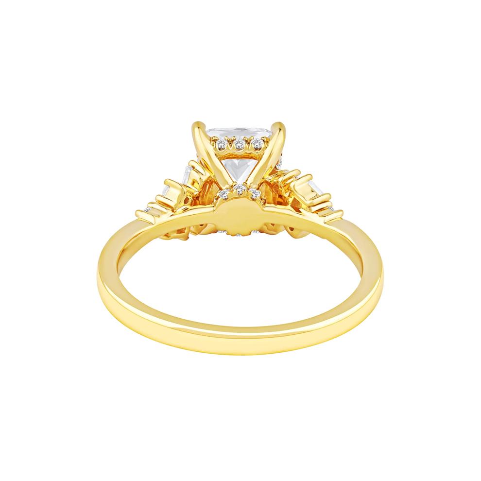 Jolie Lab Grown Diamond Radiant-Cut Engagement Ring in 14K Yellow Gold (2 3/8 ct. tw.) – Image 4 of 5