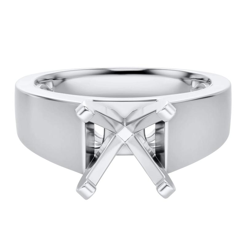 Wide Cathedral Semi-Mount Engagement Ring in 14K Gold, 6MM &#40;Setting Only&#41; – Image 2 of 6