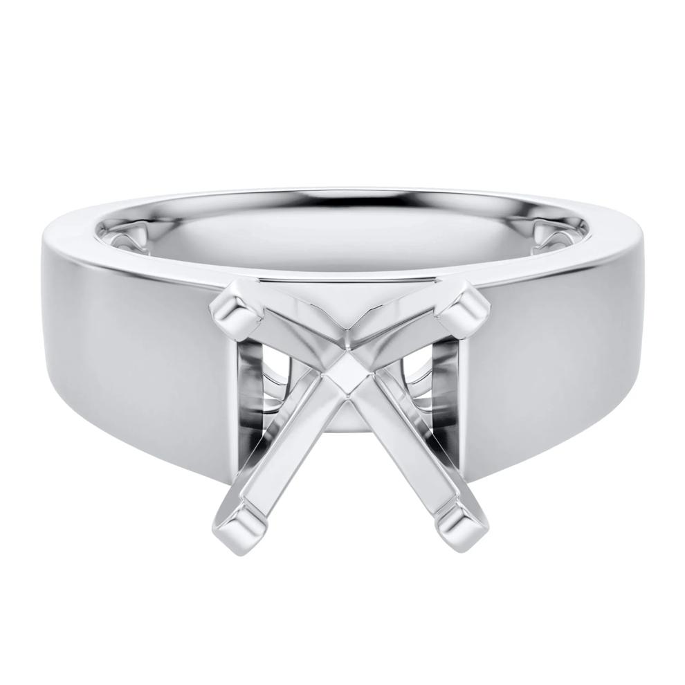 Wide Cathedral Semi-Mount Engagement Ring in 14K Gold, 6MM (Setting Only) – Image 2 of 6