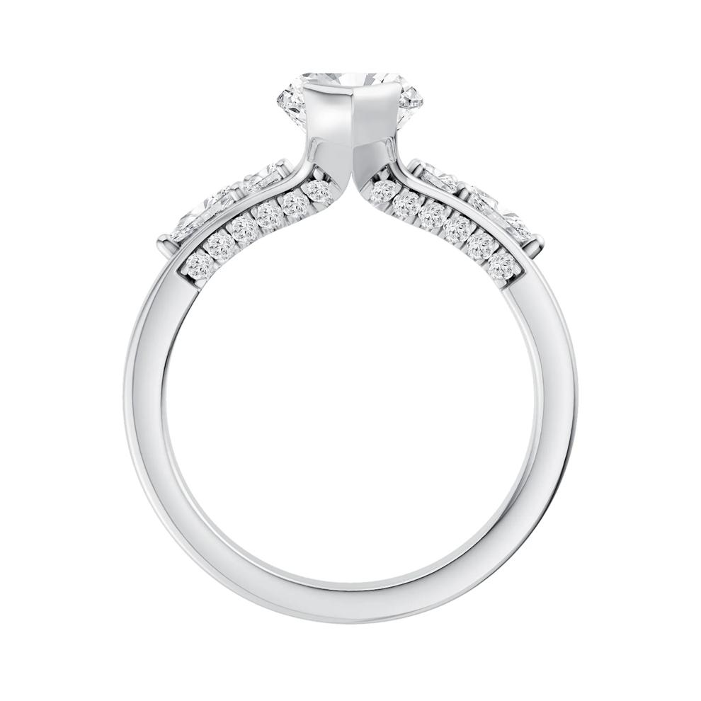 Lab Grown Diamond Marquise Center Engagement Ring in 14K White Gold (2 1/2 ct. tw.) – Image 2 of 5