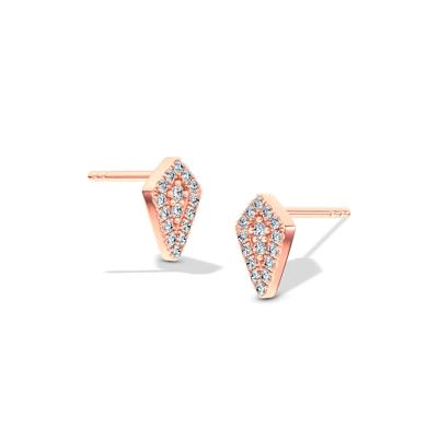 Diamond Kite Stud Earrings in 10K Rose Gold (1/7 ct. tw.)