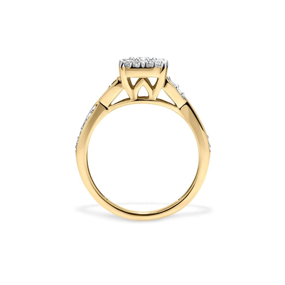 Diamond Cushion Composite Engagement Set in 10K Yellow Gold (3/4 ct. tw.) – Image 2 of 6