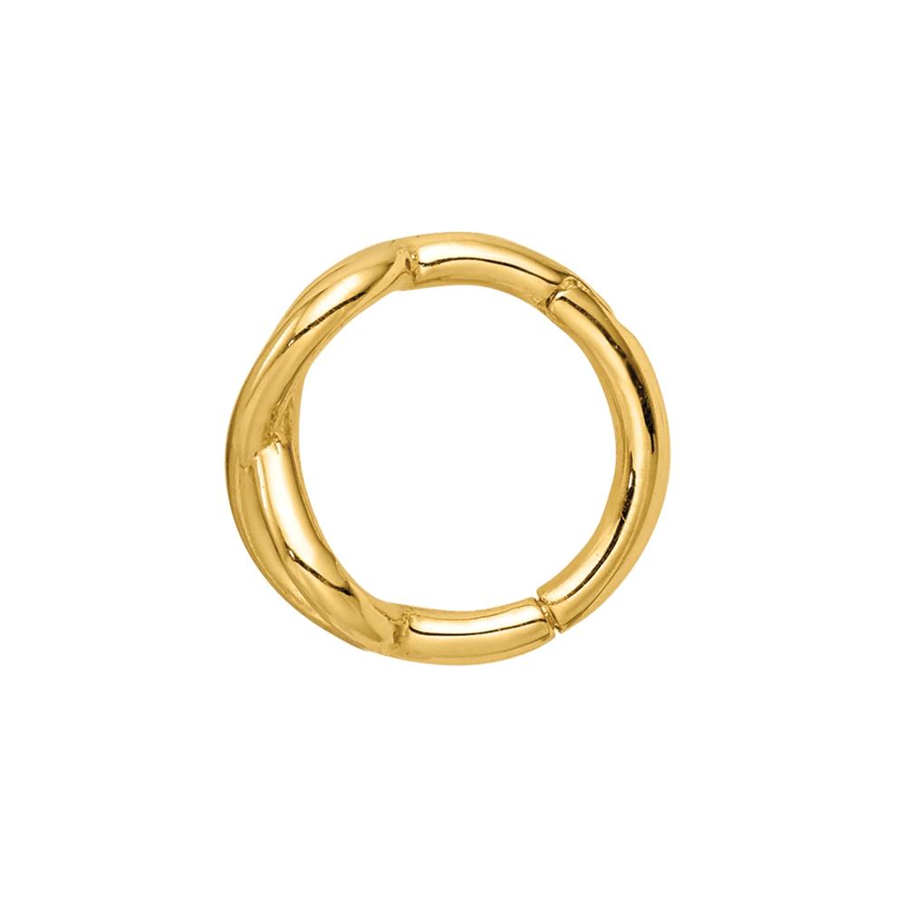 Infinity Symbol Cartilage Hoop in 14K Yellow Gold, 16 Gauge – Image 2 of 3