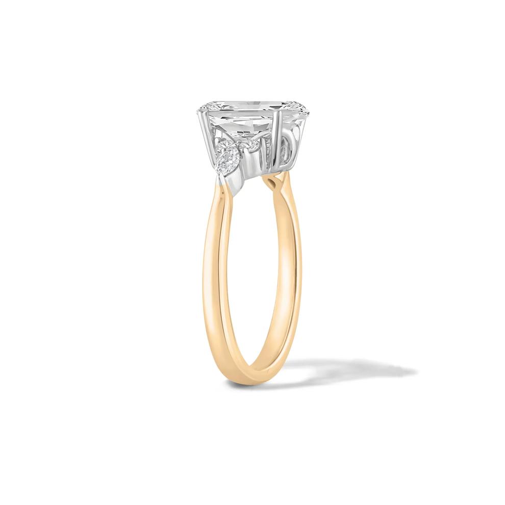 Lab Grown Diamond Oval and Marquise Engagement Ring in 14K Yellow &amp; White Gold (2 1/4 ct. tw.) – Image 3 of 5