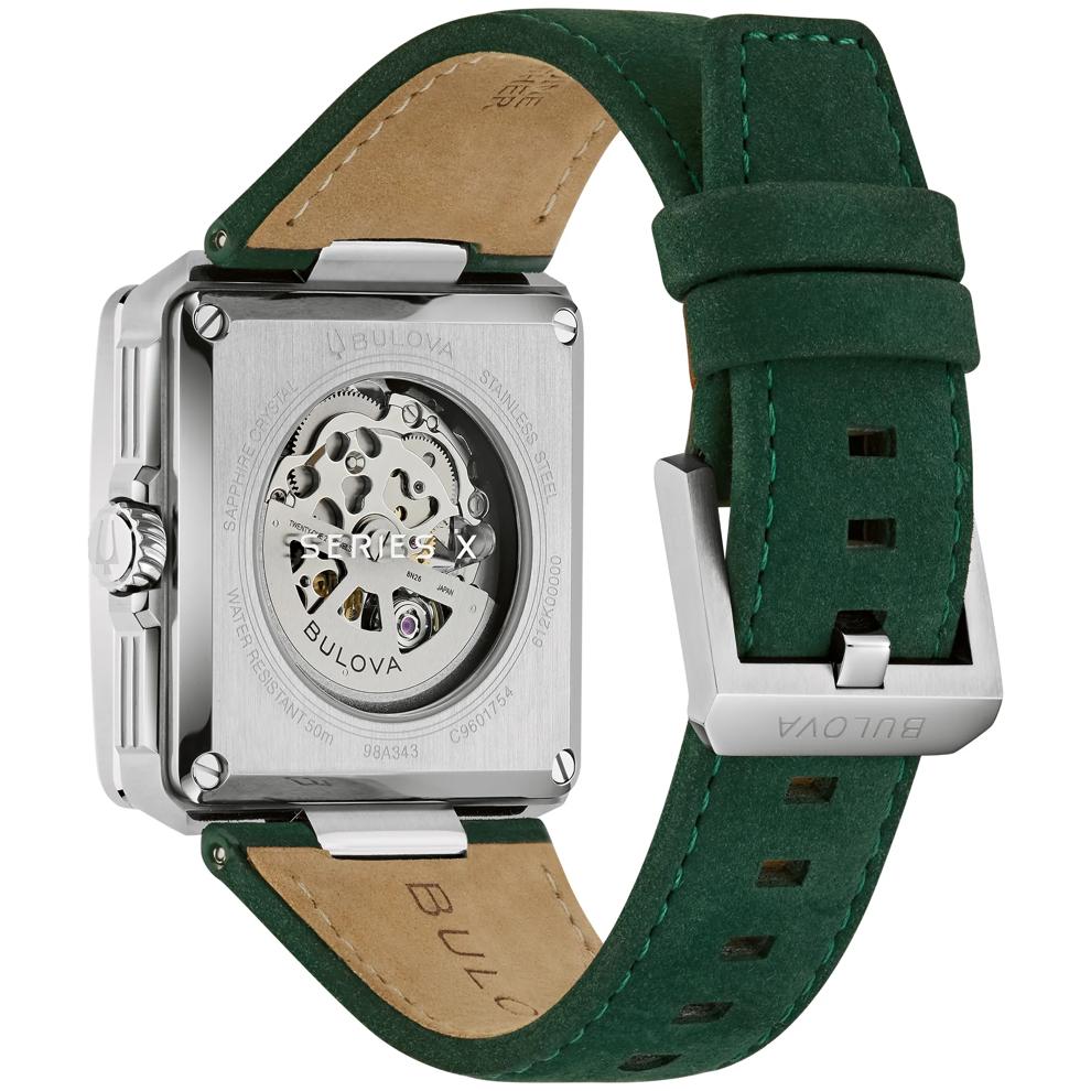 Men's Series X Watch in Green Suede Leather – Image 2 of 3