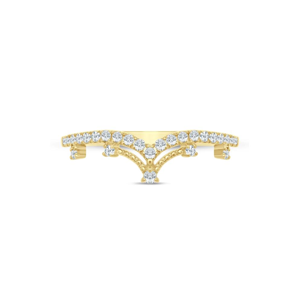 Diamond Contour Ring in 10K Yellow Gold (1/5 ct. tw.) – Image 1 of 3